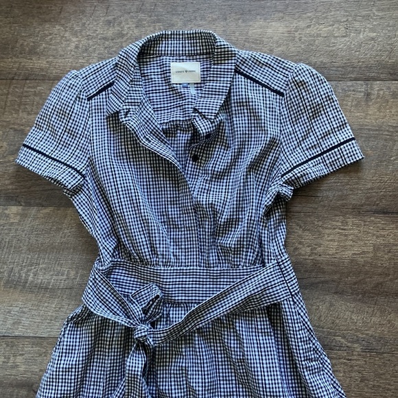 COURT & ROWE Gingham Midi Dress‎ Short Sleeves Black and White Picnic Check - Picture 9 of 14